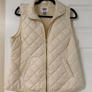 Old Navy Women's Beige Quilted Vest